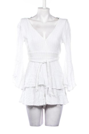 Salopetă scurtă de damă Amisu, Mărime M, Culoare Alb, Preț 71,18 Lei, #137504504