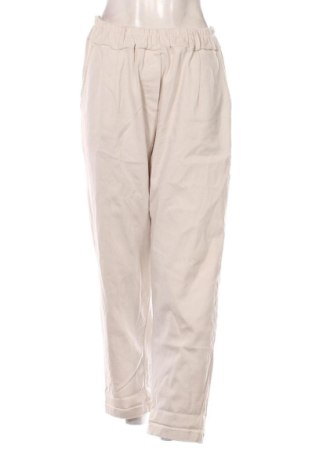 Damskie spodnie Unbranded, Rozmiar L, Kolor ecru, Cena 53,23 zł, #137531728