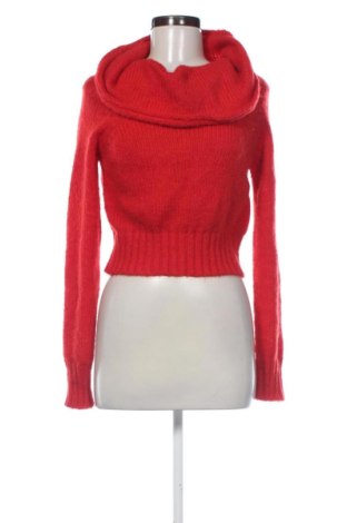 Pulover de femei Bershka, Mărime S, Culoare Roșu, Preț 46,00 Lei, #137558911