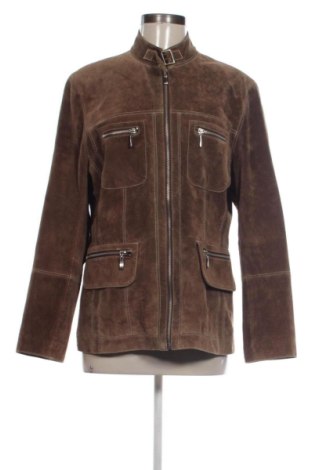 Geacă de piele pentru femei Unbranded, Mărime L, Culoare Maro, Preț 304,45 Lei, #137486090