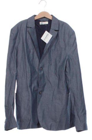 Kindersakko H&M, Größe 15-18y/ 170-176 cm, Farbe Blau, Preis 19,00 €, #137509531