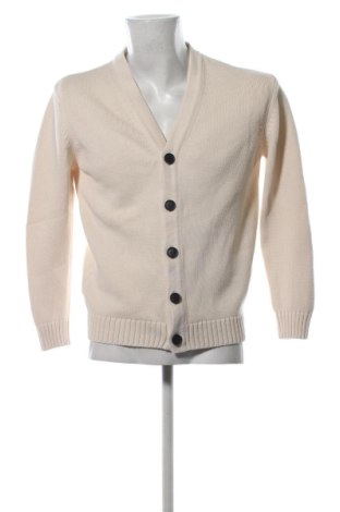 Jachetă tricotată de bărbați Zara, Mărime M, Culoare Ecru, Preț 53,00 Lei, #137531789