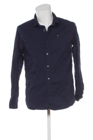 Cămașă de bărbați Tommy Jeans, Mărime L, Culoare Albastru, Preț 199,46 Lei, #137524268
