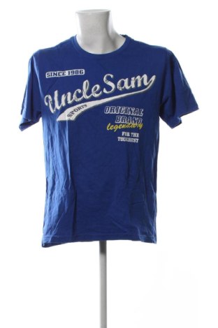 Męski T-shirt Uncle Sam, Rozmiar XL, Kolor Niebieski, Cena 47,99 zł, #137499550