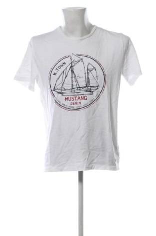 Tricou de bărbați Mustang, Mărime L, Culoare Alb, Preț 55,77 Lei, #137505429