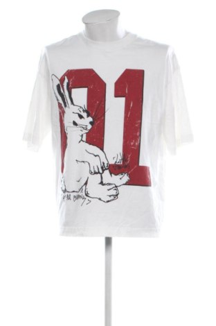 Мъжка тениска Bershka, Размер M, Цвят Бял, Цена 12,27 €, #137512333