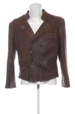 Geacă de piele pentru bărbati Unbranded, Mărime L, Culoare Maro, Preț 306,25 Lei, #137545026