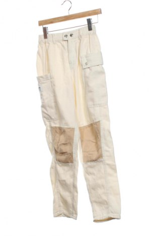Damskie spodnie Bershka, Rozmiar XS, Kolor ecru, Cena 30,66 zł