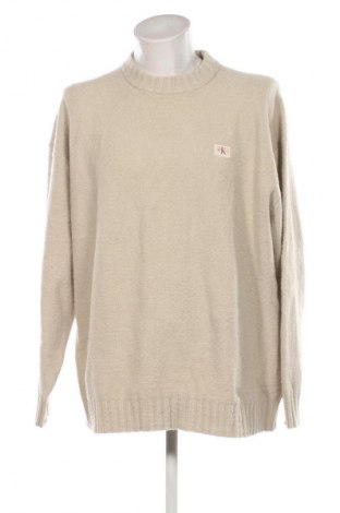 Мъжки пуловер Calvin Klein Jeans, Размер XXL, Цвят Бежов, Цена 36,30 €