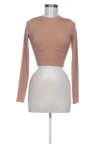 Bluză de femei Bershka, Mărime XS, Culoare Bej, Preț 36,74 Lei, #137587152