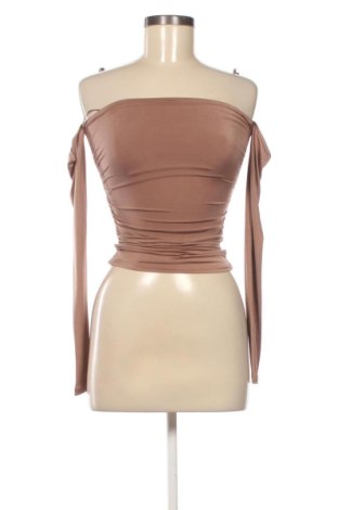 Дамска блуза Pull&Bear, Размер XS, Цвят Кафяв, Цена 5,72 €, #137588586