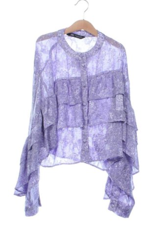 Dámská košile  Zara, Velikost XS, Barva Fialová, Cena  315,00 Kč, #137578515
