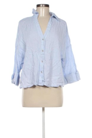Cămașă de femei Zara, Mărime L, Culoare Albastru, Preț 94,48 Lei, #137556092
