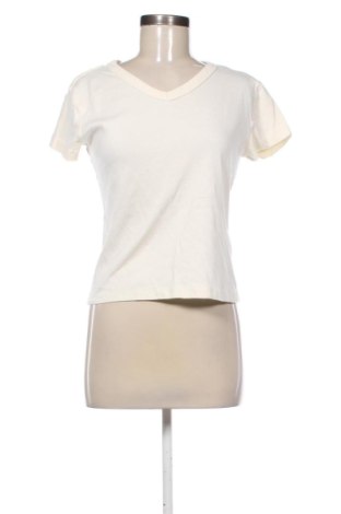 Damski T-shirt Sinsay, Rozmiar L, Kolor ecru, Cena 42,34 zł, #137582478