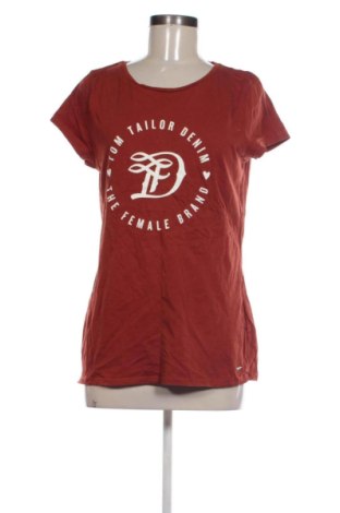 Damski T-shirt Tom Tailor, Rozmiar L, Kolor Pomarańczowy, Cena 55,04 zł, #137587667