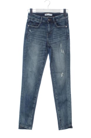 Дамски дънки Zara, Размер XS, Цвят Син, Цена 18,10 €, #137576019