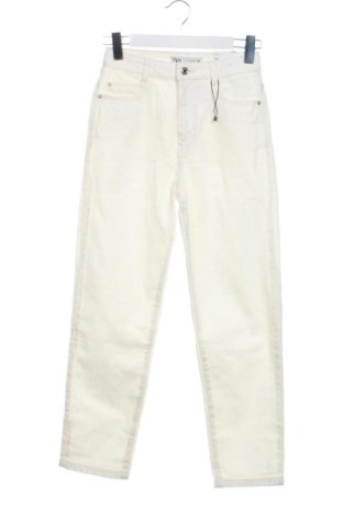 Blugi de femei Zara, Mărime XS, Culoare Ecru, Preț 196,32 Lei, #137544859