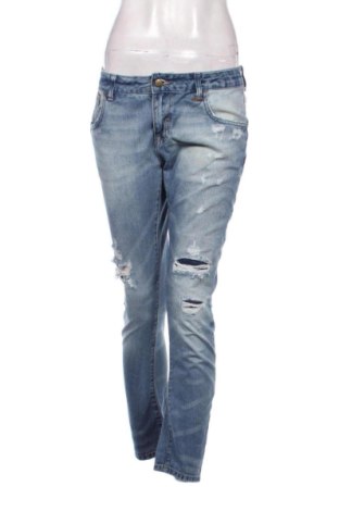Damskie jeansy Zara, Rozmiar L, Kolor Niebieski, Cena 66,49 zł, #137591159