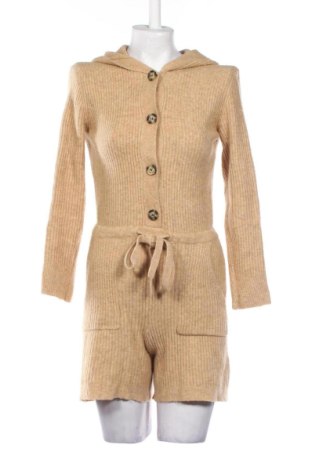 Дамски къс гащеризон Zara, Размер S, Цвят Бежов, Цена 20,00 €, #137564345