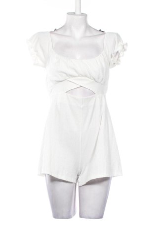 Salopetă scurtă de damă Bershka, Mărime S, Culoare Alb, Preț 54,99 Lei, #137567034