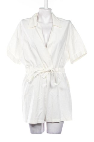 Kurzer Damenoverall Bershka, Größe L, Farbe Weiß, Preis € 11,81, #137581166