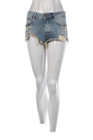Pantaloni scurți de femei Zara, Mărime M, Culoare Albastru, Preț 81,99 Lei, #137547873