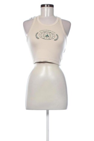 Дамски спортен топ Adidas, Размер S, Цвят Екрю, Цена 22,61 €, #137575254