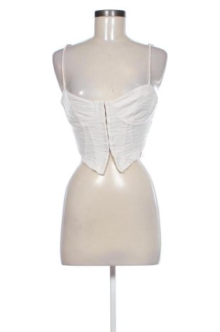 Top de femei Bershka, Mărime M, Culoare Ecru, Preț 64,00 Lei, #137567882