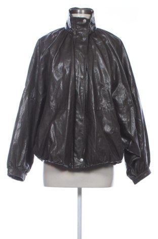 Geacă de piele pentru femei Zara, Mărime L, Culoare Maro, Preț 131,23 Lei, #137589244