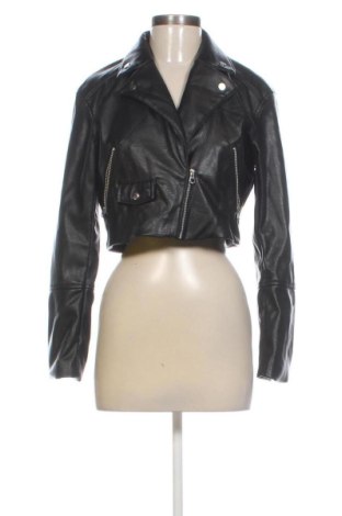 Дамско кожено яке H&M, Размер XS, Цвят Черен, Цена 23,43 €, #137562347