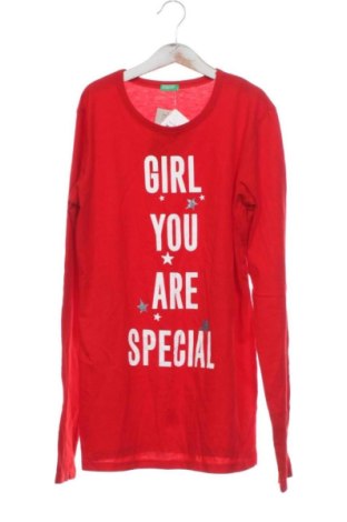 Dziecięca bluzka United Colors Of Benetton, Rozmiar 14-15y/ 168-170 cm, Kolor Czerwony, Cena 71,97 zł, #137587290