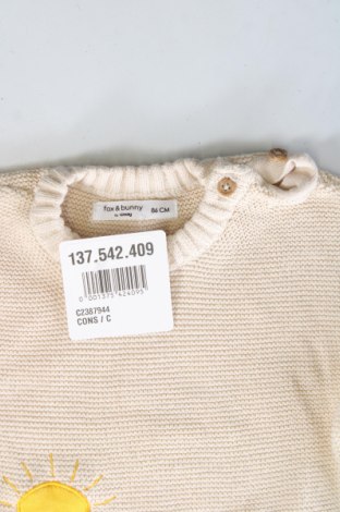 Pulover pentru copii Sinsay, Mărime 12-18m/ 80-86 cm, Culoare Bej, Preț 31,49 Lei, #137542409