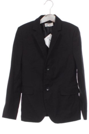 Kindersakko H&M, Größe 7-8y/ 128-134 cm, Farbe Schwarz, Preis € 12,00, #137596049