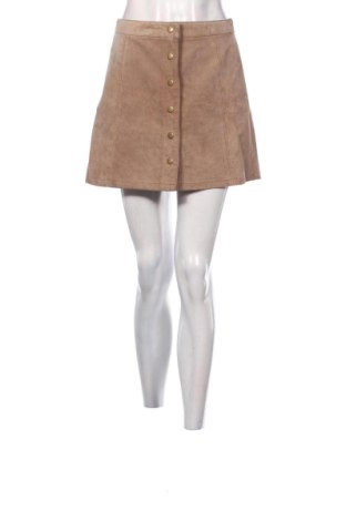 Fustă de piele Stradivarius, Mărime S, Culoare Bej, Preț 131,98 Lei, #137590789