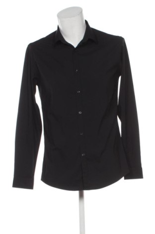 Мъжка риза Zara, Размер M, Цвят Черен, Цена 16,95 €, #137544349