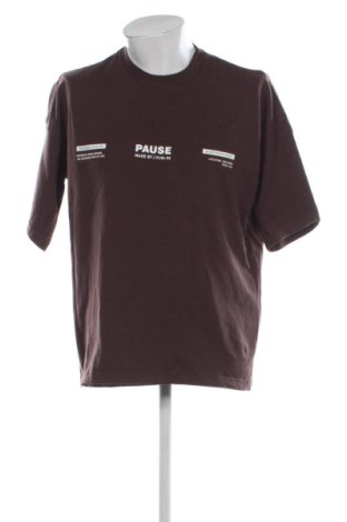Męski T-shirt Pause Jeans, Rozmiar S, Kolor Brązowy, Cena 50,80 zł, #137564269