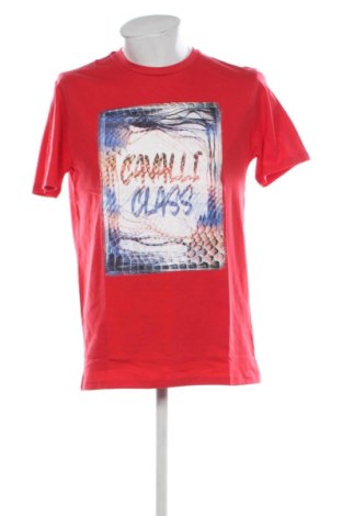 Męski T-shirt Cavalli Class, Rozmiar XL, Kolor Czerwony, Cena 239,75 zł, #137553751