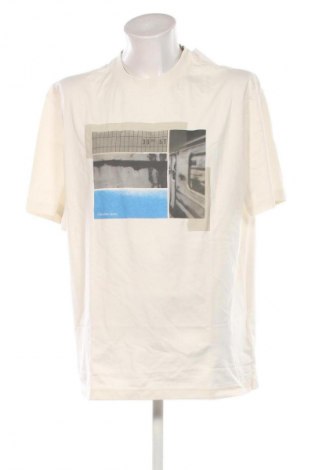 Ανδρικό t-shirt Calvin Klein Jeans, Μέγεθος XXL, Χρώμα Εκρού, Τιμή 44,99 €, #133191762