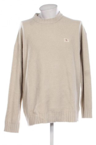 Мъжки пуловер Calvin Klein Jeans, Размер XL, Цвят Бежов, Цена 40,39 €