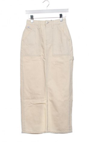 Fustă Calvin Klein Jeans, Mărime XXS, Culoare Ecru, Preț 754,99 Lei, #133191671