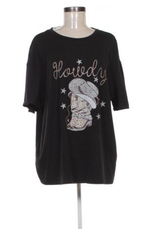 Γυναικείο t-shirt SHEIN, Μέγεθος 3XL, Χρώμα Μαύρο, Τιμή 12,00 €, #137609870