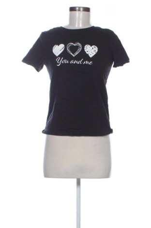 Γυναικείο t-shirt Sinsay, Μέγεθος XS, Χρώμα Μαύρο, Τιμή 6,18 €, #137637008