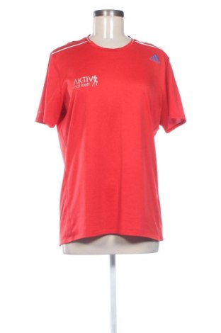 Γυναικείο t-shirt Adidas, Μέγεθος L, Χρώμα Κόκκινο, Τιμή 17,00 €, #137641264