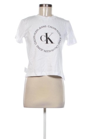 Tricou de femei Calvin Klein Jeans, Mărime S, Culoare Alb, Preț 94,99 Lei, #137643422