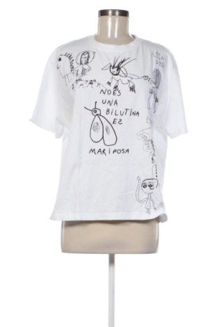 Дамска тениска Zara, Размер M, Цвят Бял, Цена 10,00 €, #137643962