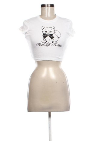 Damski T-shirt Pull&Bear, Rozmiar S, Kolor Biały, Cena 38,10 zł, #137609590