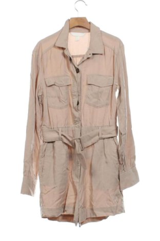 Salopetă scurtă de damă H&M, Mărime XS, Culoare Bej, Preț 104,98 Lei, #137598161