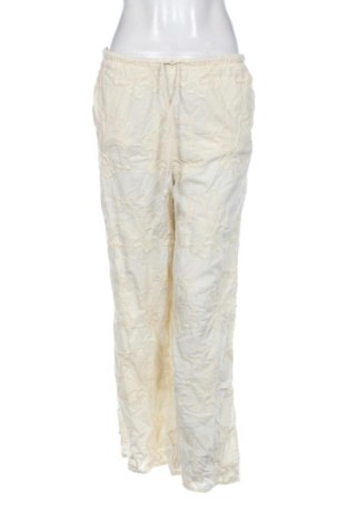 Damskie spodnie Zara, Rozmiar M, Kolor ecru, Cena 80,44 zł, #137649190