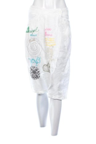 Damskie spodnie Desigual, Rozmiar L, Kolor Biały, Cena 158,08 zł, #137653042