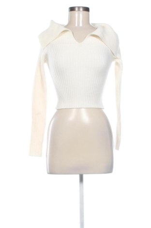 Pulover de femei Bershka, Mărime S, Culoare Ecru, Preț 62,99 Lei, #137621112